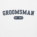 Groomsman Varsity Hoodie - White-Union Threads