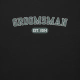 Groomsman Varsity Sweatshirt - Black and Green-Union Threads