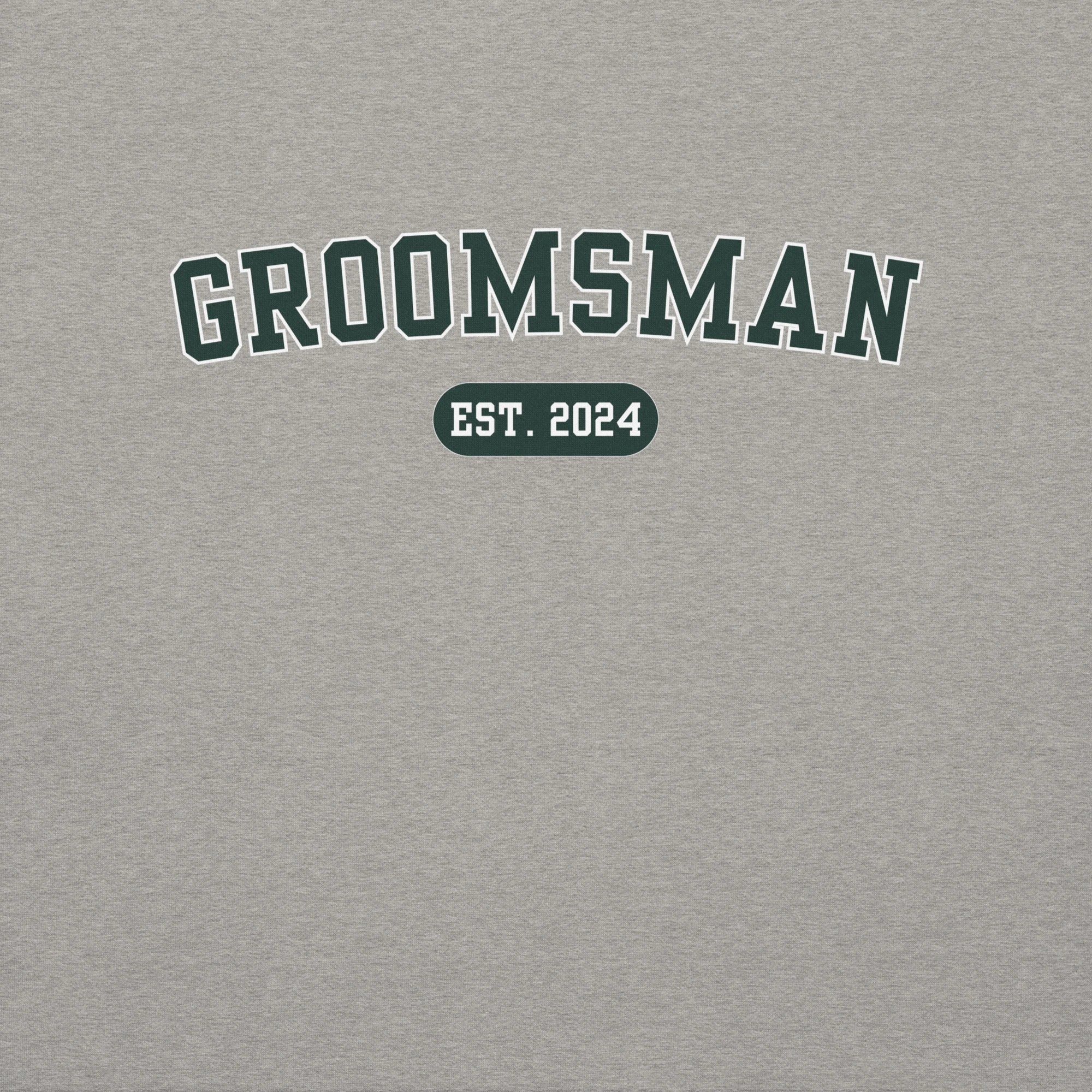 Groomsman Varsity Sweatshirt - Heather Gray-Union Threads