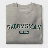 Groomsman Varsity Sweatshirt - Heather Gray-Union Threads