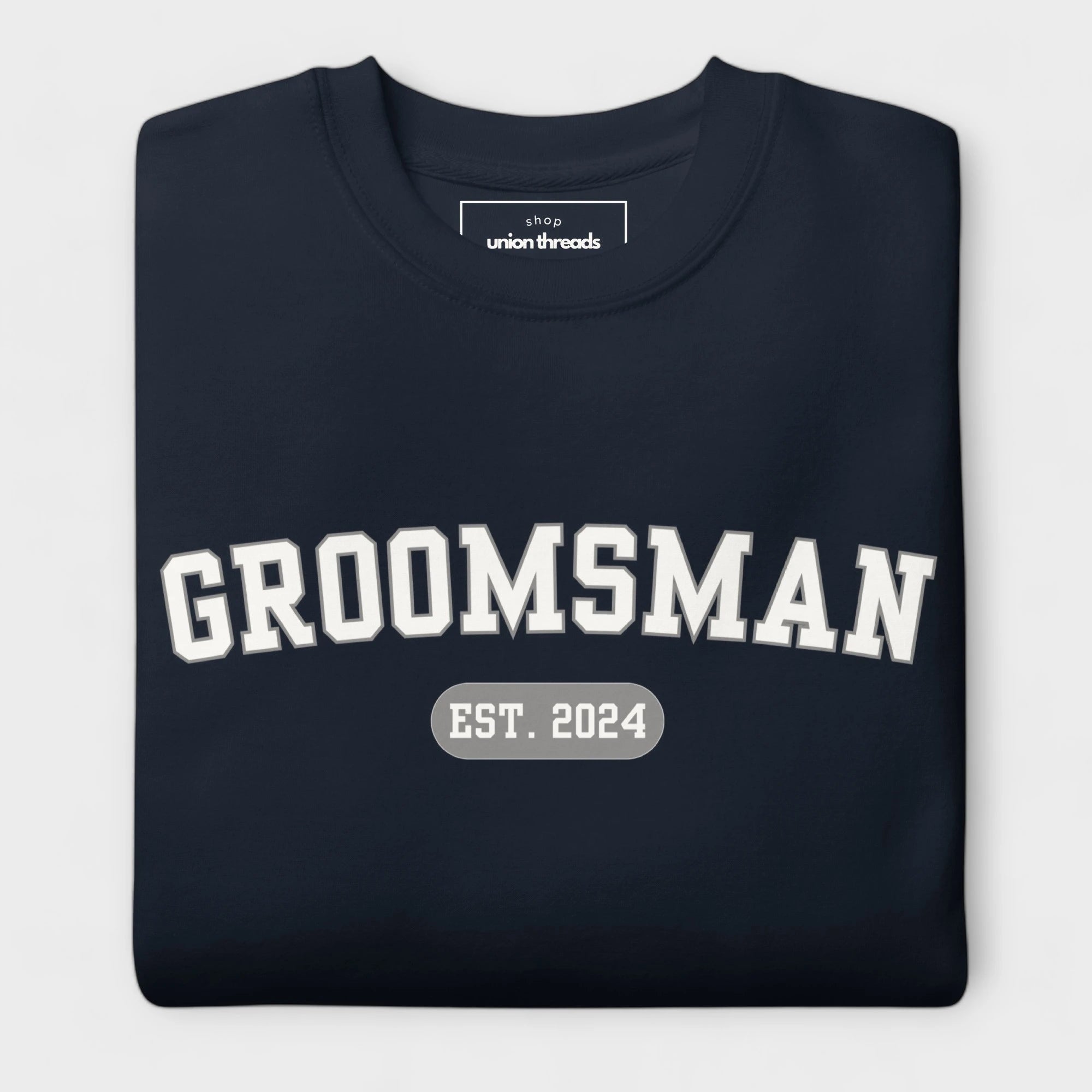 Groomsman Varsity Sweatshirt - Navy-Union Threads