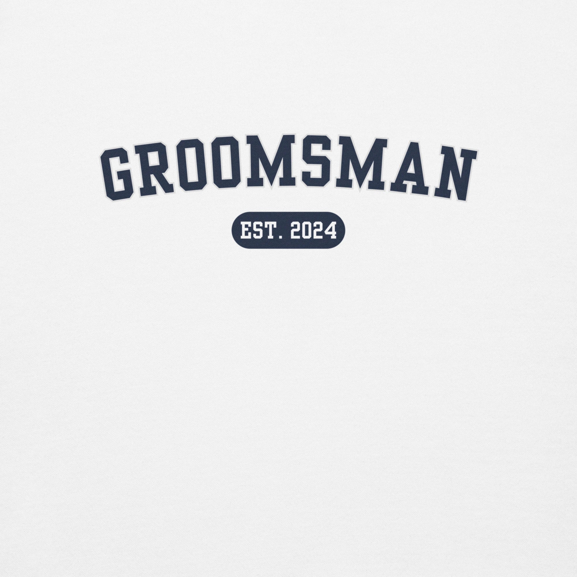 Groomsman Varsity Sweatshirt - White-Union Threads