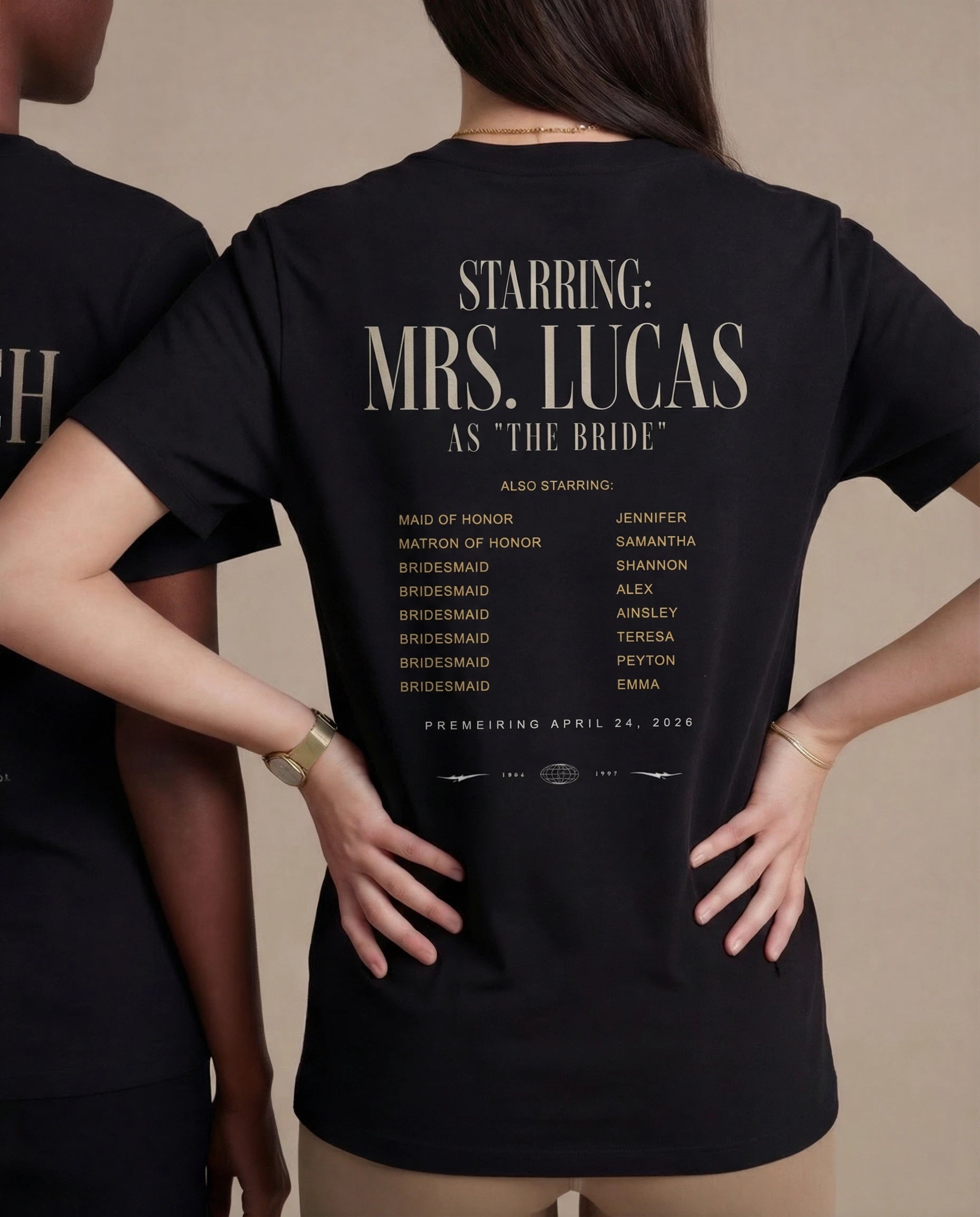 Model wearing Movie Poster Bachelorette Shirt