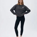 Model wearing Bachelorette Tour Sweatshirt - Dark Heather