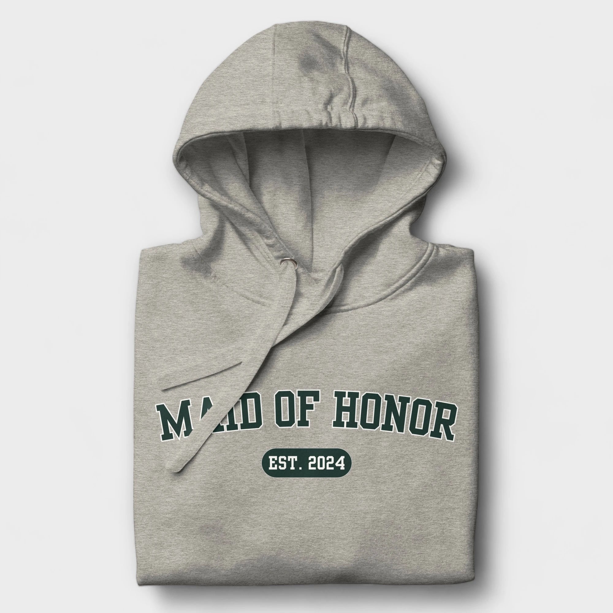 Maid of Honor Varsity Hoodie - Heather Gray-Union Threads