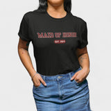 Maid of Honor Varsity Shirt - Black and Red-Union Threads