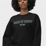 Maid of Honor Varsity Sweatshirt - Black and Green-Union Threads