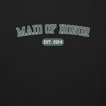 Maid of Honor Varsity Sweatshirt - Black and Green-Union Threads