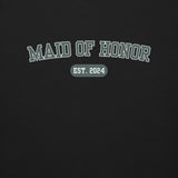 Maid of Honor Varsity Sweatshirt - Black and Green-Union Threads