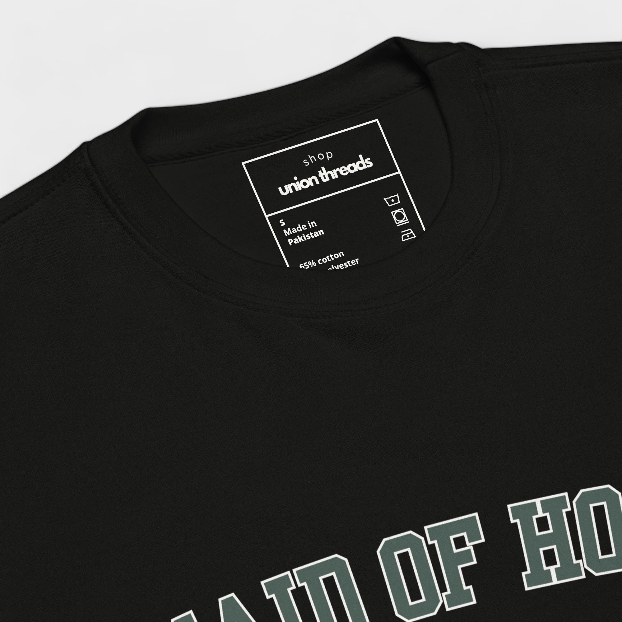 Maid of Honor Varsity Sweatshirt - Black and Green-Union Threads