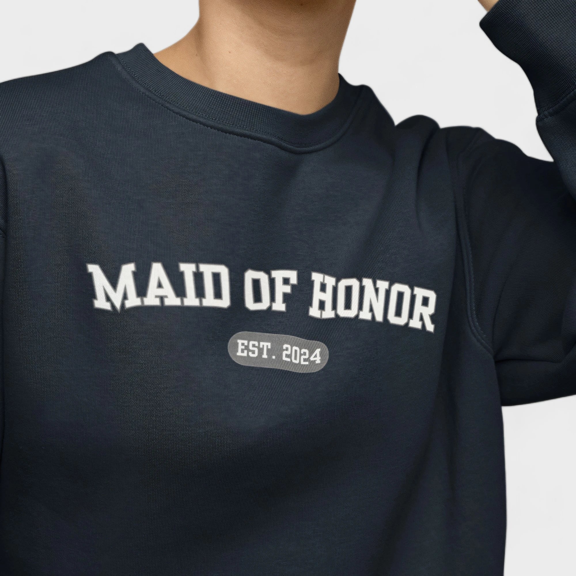 Maid of Honor Varsity Sweatshirt - Navy-Union Threads