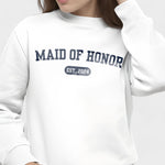 Maid of Honor Varsity Sweatshirt - White-Union Threads