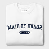 Maid of Honor Varsity Sweatshirt - White-Union Threads