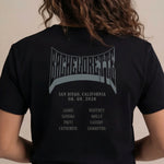 Model wearing Rock Band Bachelorette Shirt