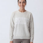 Model wearing Classic Fit Bride Sweater