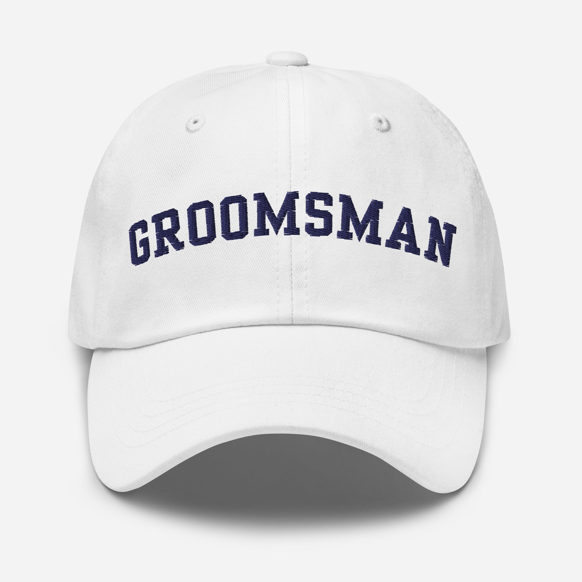 Varsity Groomsman Hat - White-Union Threads