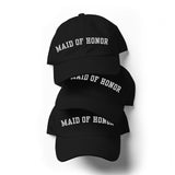 Varsity Maid of Honor Hat - Black-Union Threads