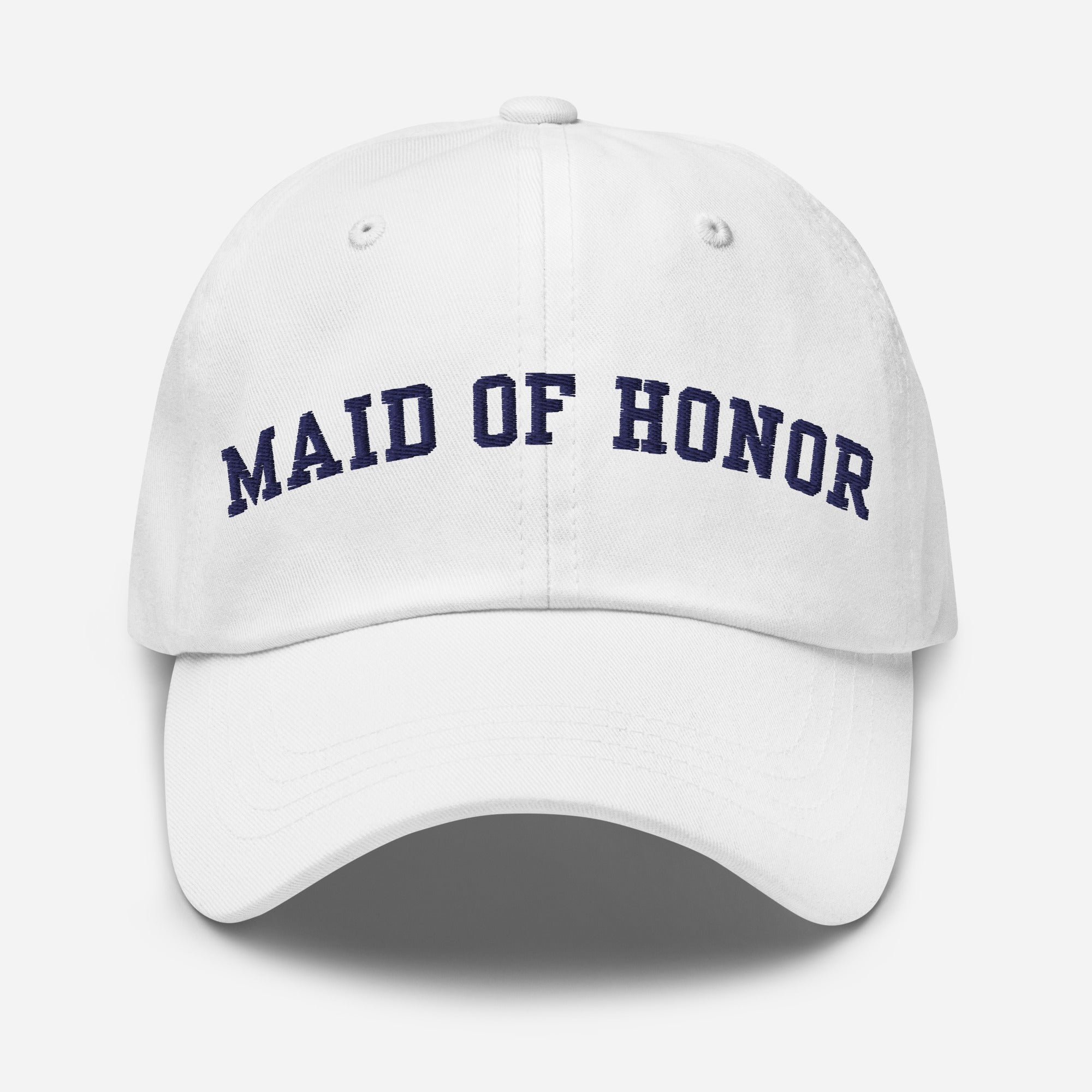 Varsity Maid of Honor Hat - White-Union Threads