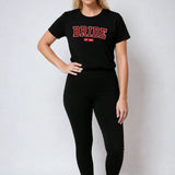 Bride Varsity Shirt - Black and Red