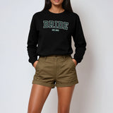 Bride Varsity Sweatshirt - Black and Green