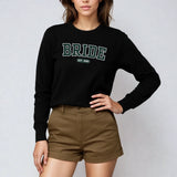 Bride Varsity Sweatshirt - Black and Green