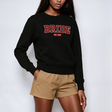 Bride Varsity Sweatshirt - Black and Red