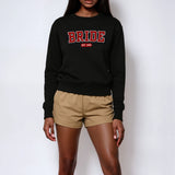 Bride Varsity Sweatshirt - Black and Red
