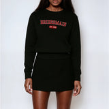 Bridesmaid Varsity Sweatshirt - Black and Red