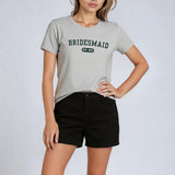 Bridesmaid Varsity Shirt - Heather Gray