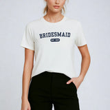 Bridesmaid Varsity Shirt - White