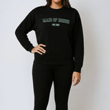 Maid of Honor Varsity Sweatshirt - Black and Green