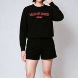 Maid of Honor Varsity Sweatshirt - Black and Red