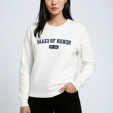 Maid of Honor Varsity Sweatshirt - White