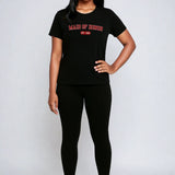 Maid of Honor Varsity Shirt - Black and Red