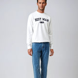 Best Man Varsity Sweatshirt - White