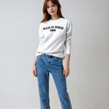 Maid of Honor Varsity Sweatshirt - White