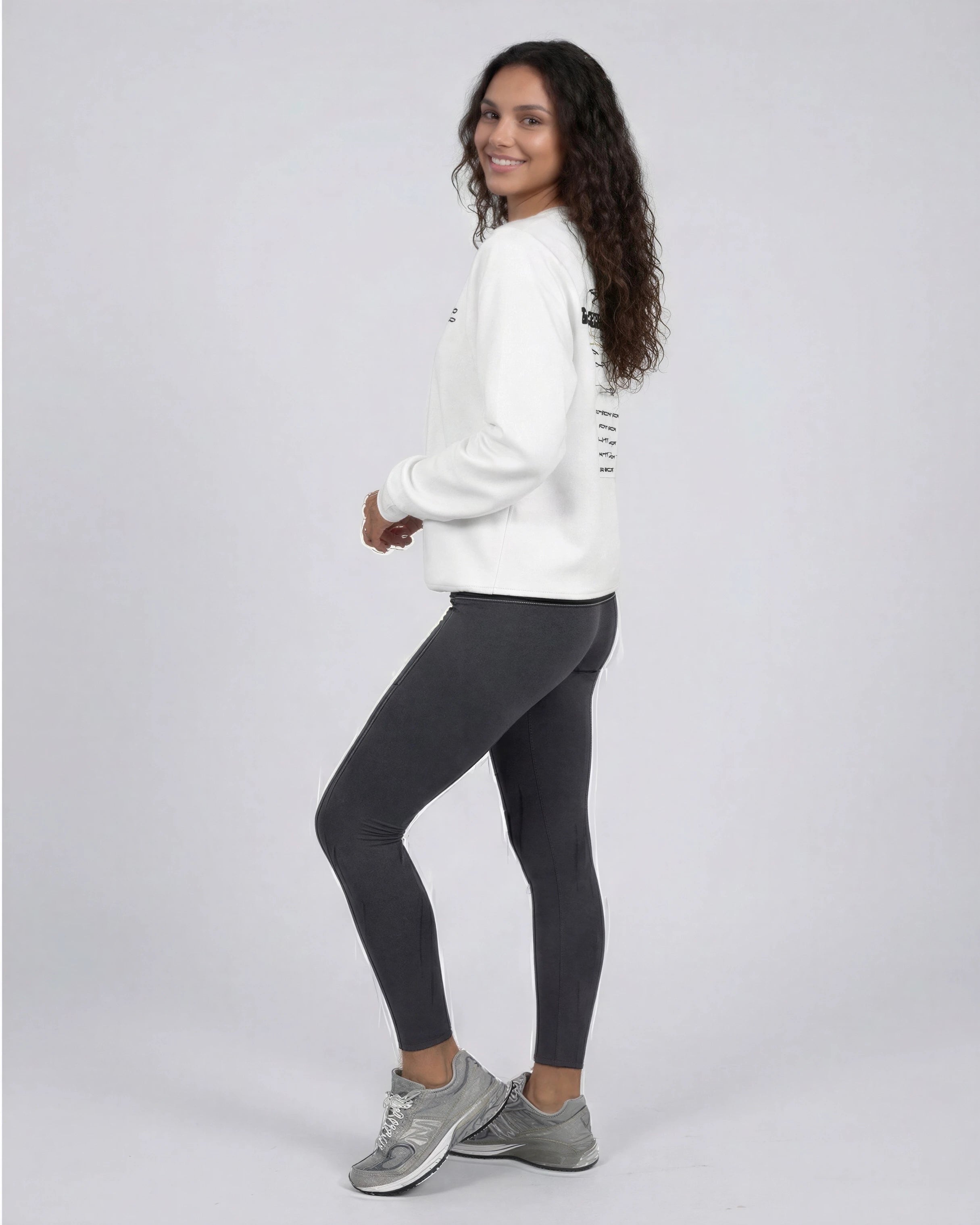 Model wearing Bachelorette Tour Sweatshirt - White
