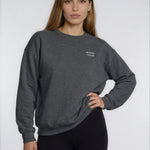 Model wearing Bachelorette Tour Sweatshirt - Dark Heather