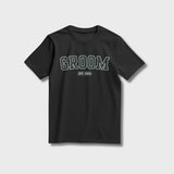 Groom Varsity Shirt - Black and Green