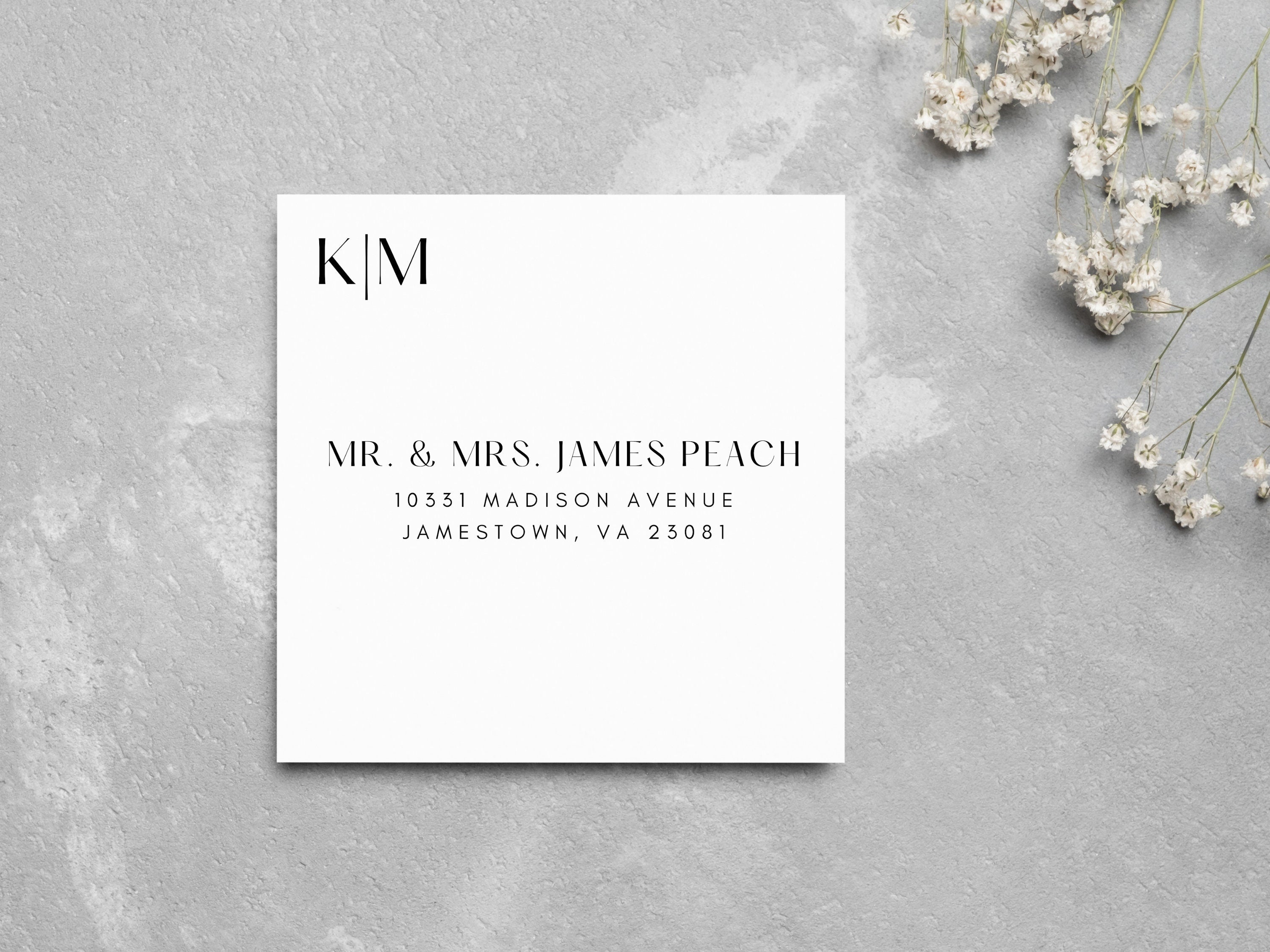 Minimalist Square Envelope, Editable Canva Template | Digital Download, Custom Wedding Envelope