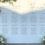 Modern Wedding Guest Seating Chart - Editable Canva Template