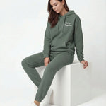 Model wearing Newlywed Club Hoodie - Alpine Green