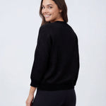Model wearing Bride Sweater - Onyx Black