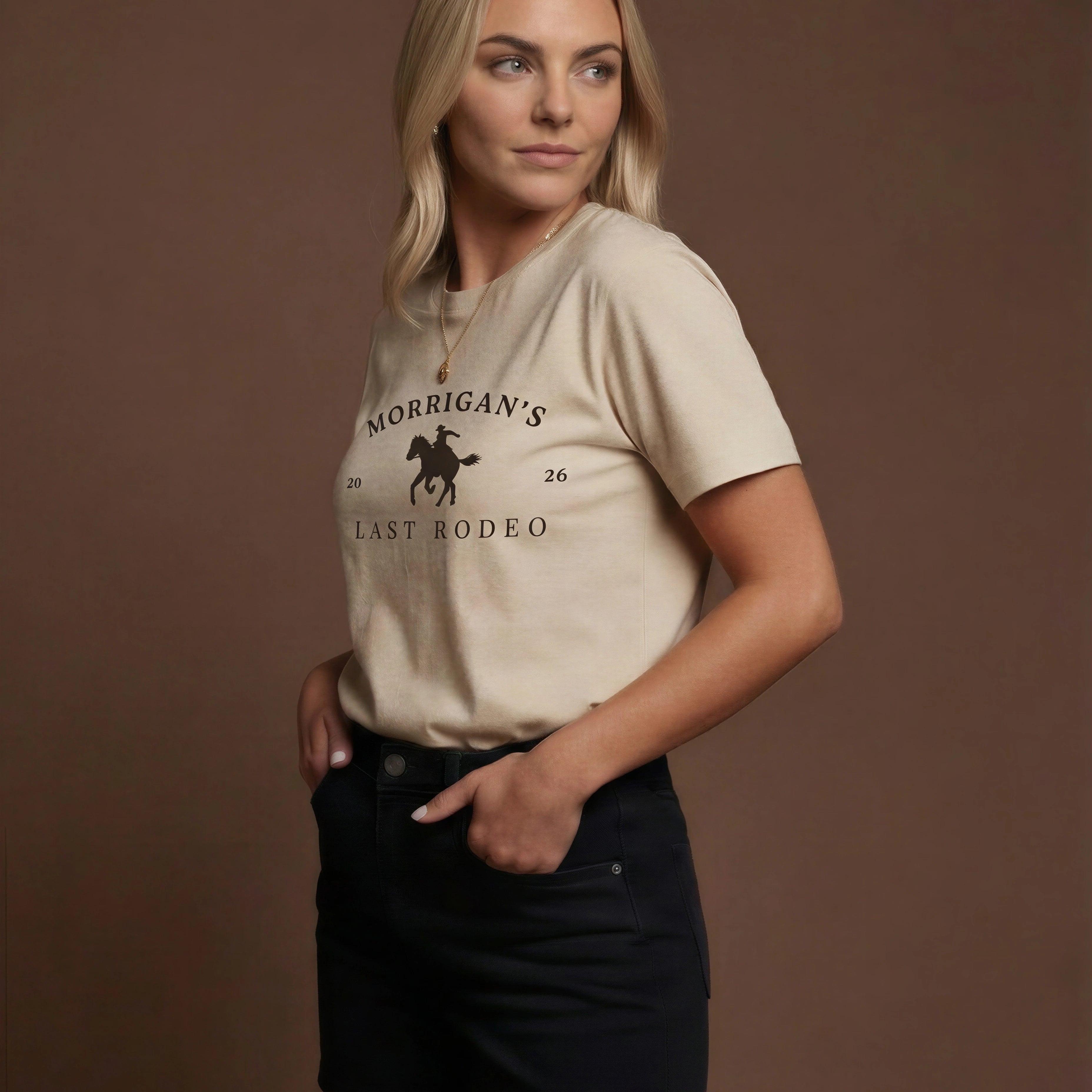 Model wearing Last Rodeo T-Shirt