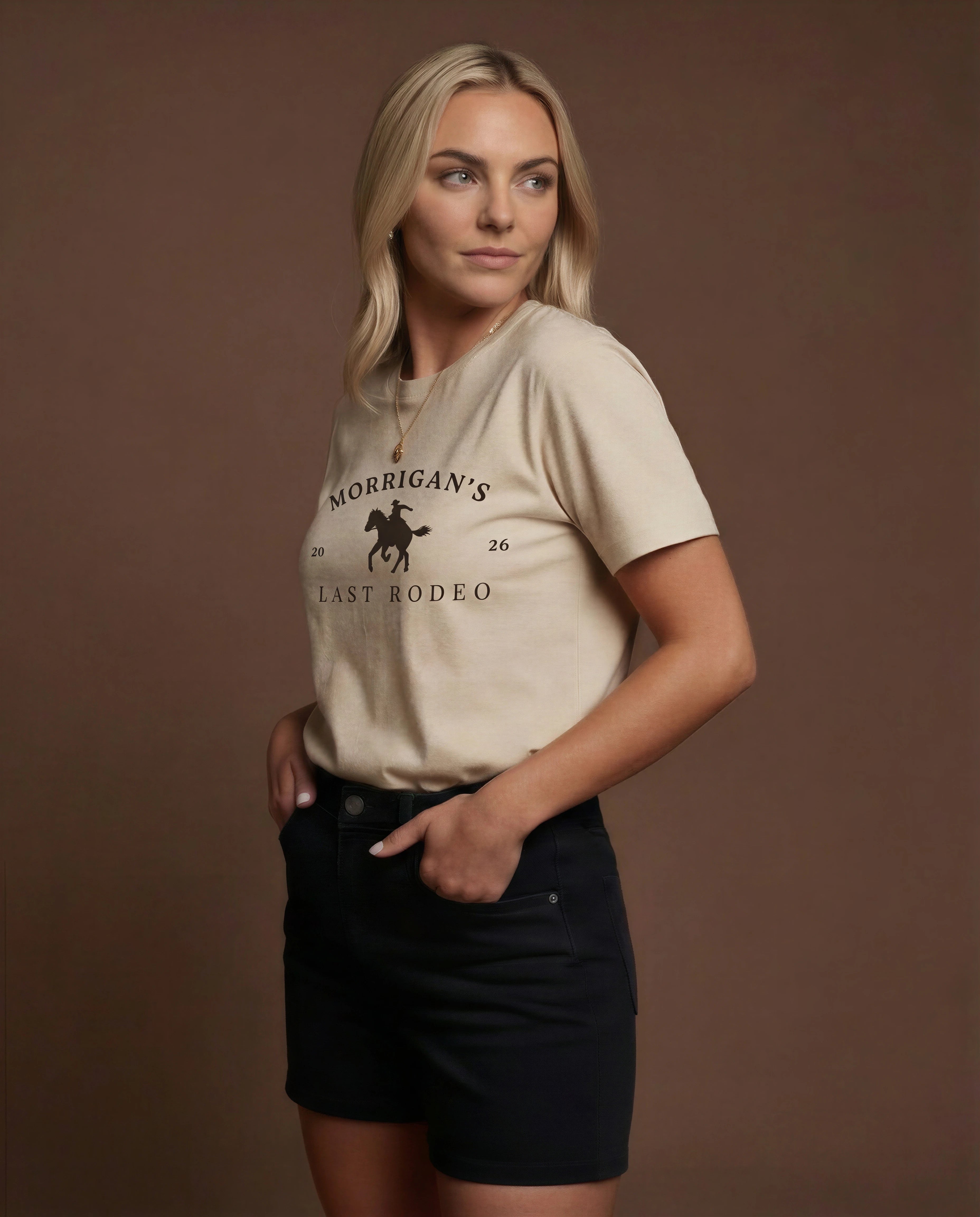 Model wearing Last Rodeo T-Shirt
