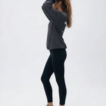 Model wearing Bachelorette Tour Sweatshirt - Dark Heather