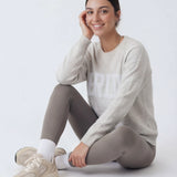 Model wearing Classic Fit Bride Sweater