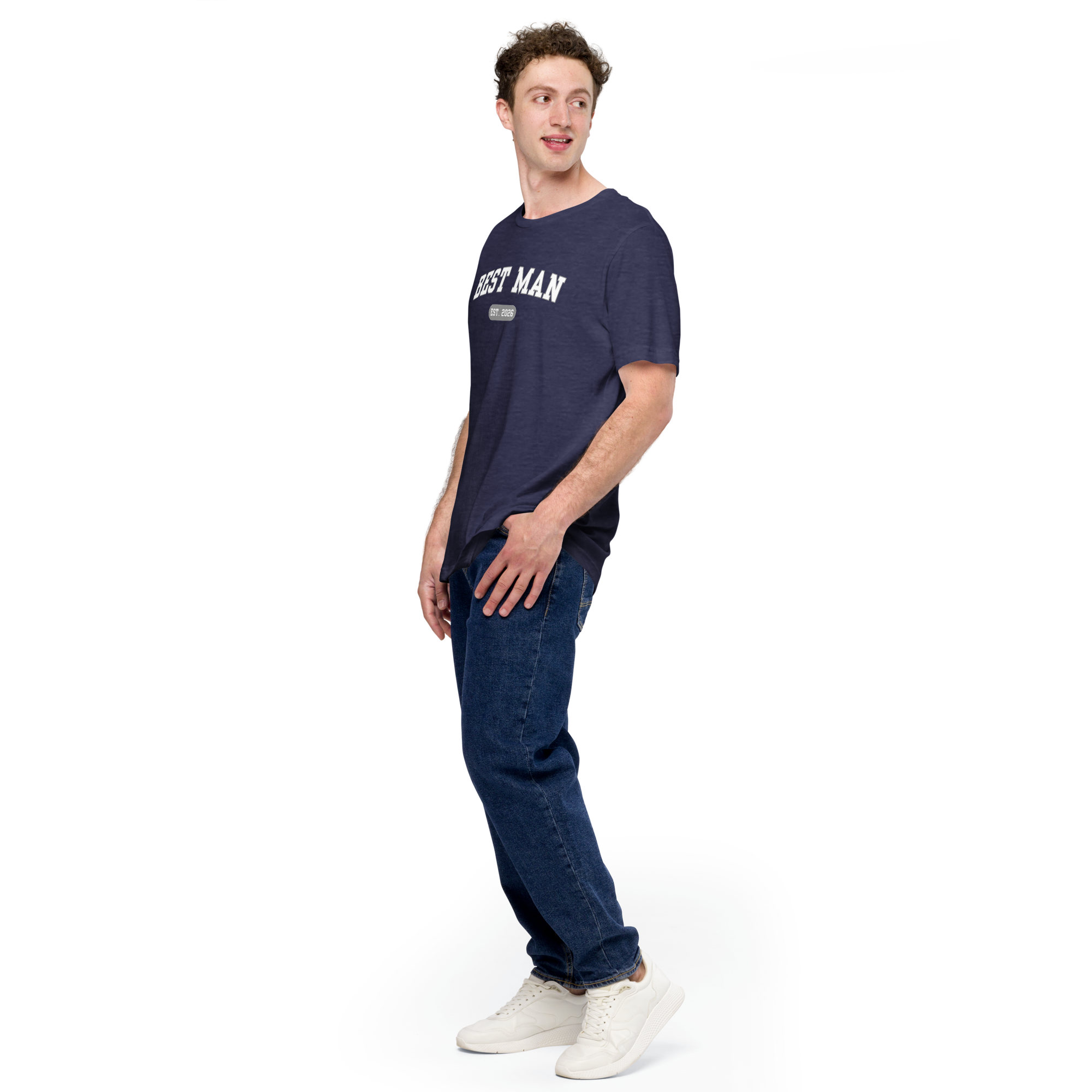 Best Man Navy Shirt - Left Front View