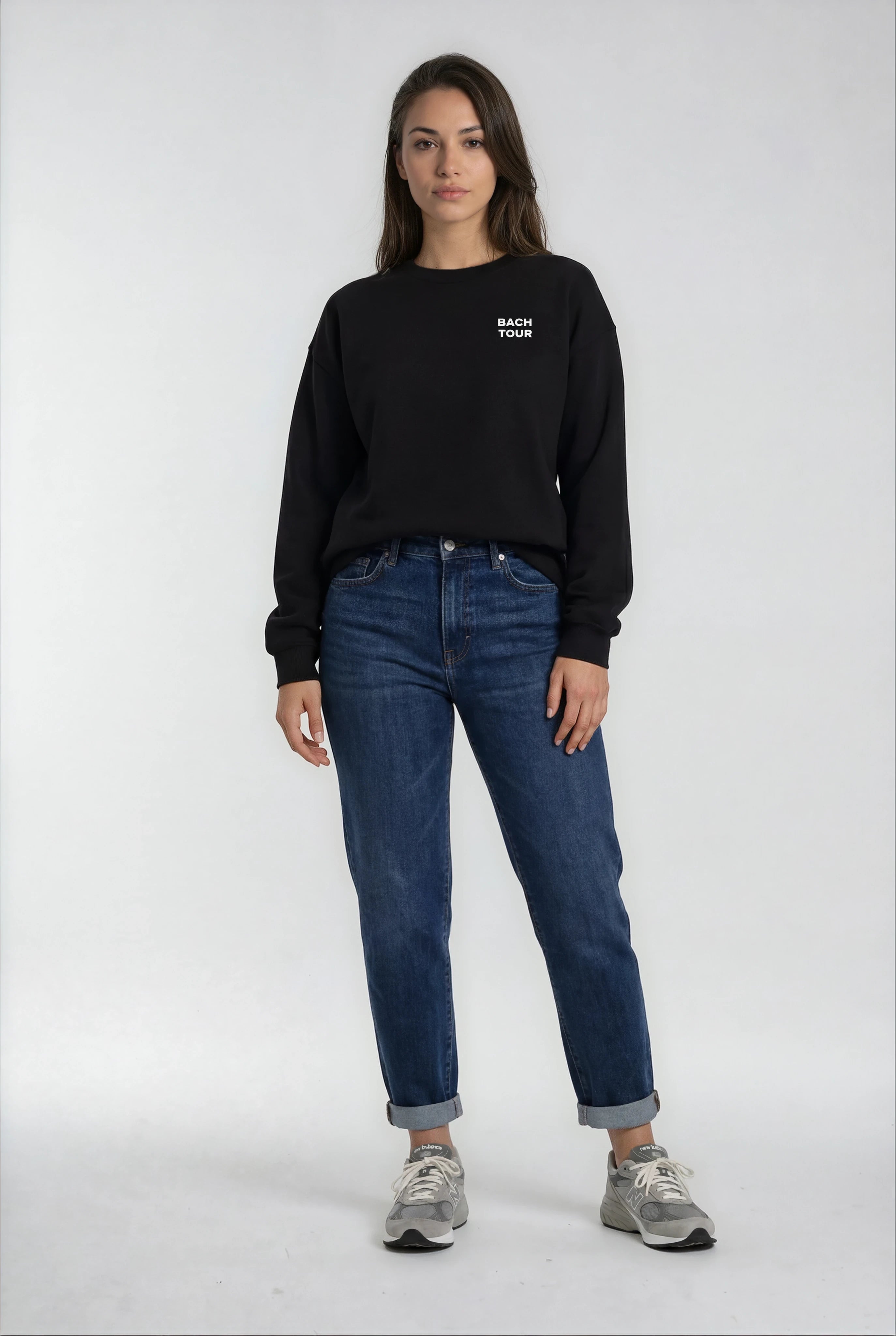 Model wearing Bachelorette Tour Sweatshirt - Black