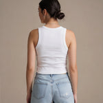 Model wearing Last Rodeo Tank Top